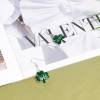Green Shamrock Dangle Earrings for Women, St. Patrick's Day Accessories Good Luck Hoop Earrings