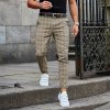 Men's Chinos Slacks Pencil Trousers Jogger Pants Plaid Checkered Lattice Soft Full Length Daily Weekend Office / Business Casual / Sporty Blue Light Green Inelastic / Fall