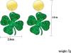 St. Patrick's Day Earrings for Women,Irish Shamrock Acrylic Dangle Earrings, Green Hat Clover Horseshoe Drop Earrings for Irish Festival