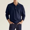 Long Sleeve V-neck Buttons Men's Casual Jacket Polo Shirt