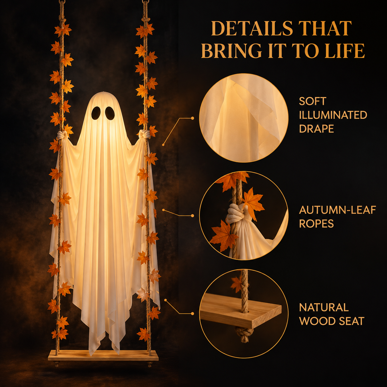 Halloween Hanging Swing Ghost