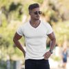 Men's Solid V-Neck T-Shirt