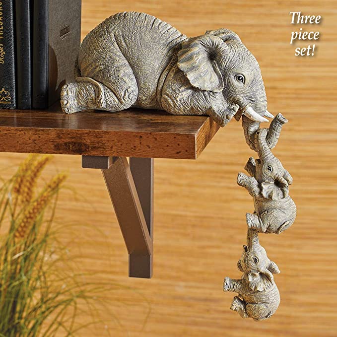 (❤️Mother's Day Promotion - 49% OFF NOW) Elephants Mother Hanging 2-Babies Figurine Resin Craft Home Ornaments