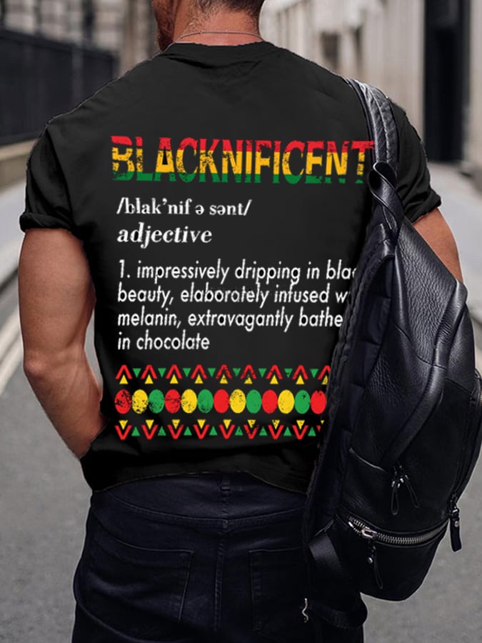 Men's Blacknificent Black History Month Print T-Shirt