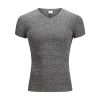 Men's Solid V-Neck T-Shirt