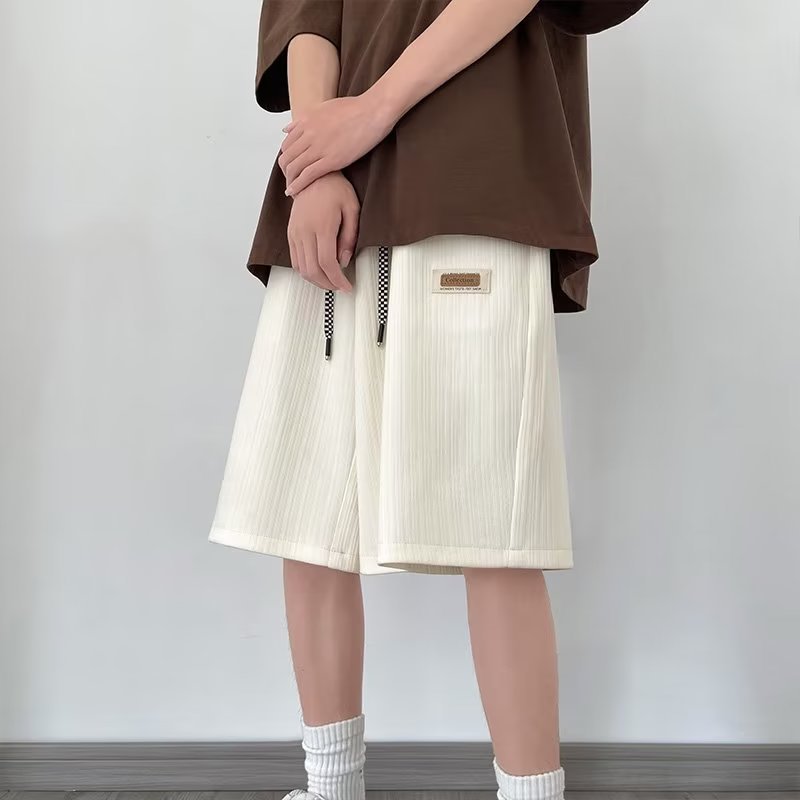 Hong Kong Style Ice Silk Shorts Men's and Women's Same Ultra-Thin Summer Slimming Trendy Korean Style Loose Running Five Points Casual All-Matching