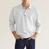 Long Sleeve V-neck Buttons Men's Casual Jacket Polo Shirt