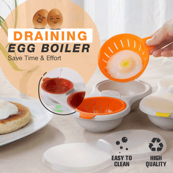 💖 (Mother's Day Sale - 50% OFF) Edible Silicone Drain Egg Boiler Set, Buy 2 Get Extra 10% OFF
