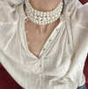 Pearl multilayer choker necklace