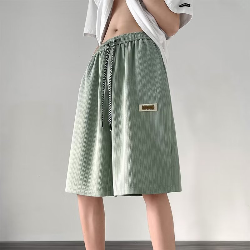 Hong Kong Style Ice Silk Shorts Men's and Women's Same Ultra-Thin Summer Slimming Trendy Korean Style Loose Running Five Points Casual All-Matching