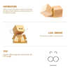 💖Handmade Charming Shaking Wooden Man Figurine with 12PCS Magnetic Expressions