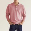 Long Sleeve V-neck Buttons Men's Casual Jacket Polo Shirt