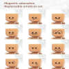 💖Handmade Charming Shaking Wooden Man Figurine with 12PCS Magnetic Expressions
