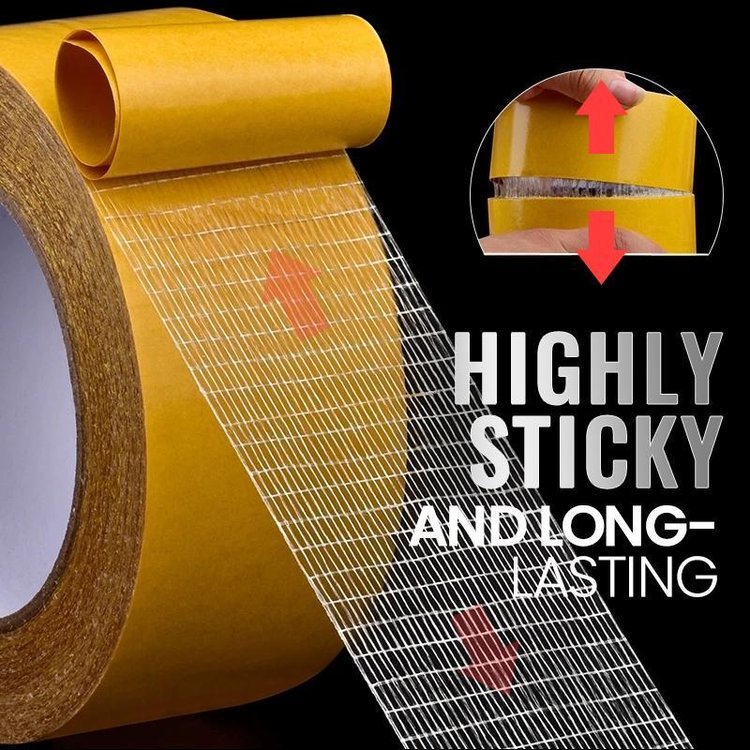 (🔥 Summer Hot Sale - 50% OFF)  High Adhesive Strength Mesh Double-sided Duct Tape, Buy 2 Get 1 Free