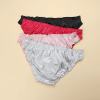 4 Pack Womens Satin Panties New Color- Low Rise Bikini