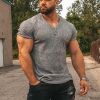 Men's Solid V-Neck T-Shirt