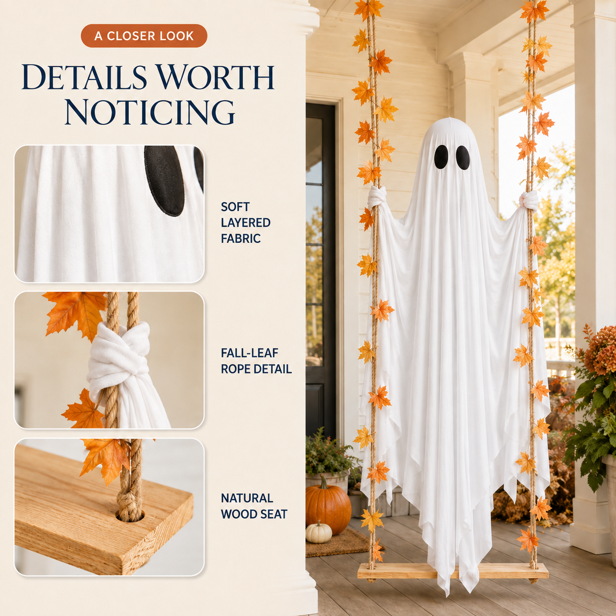 Halloween Hanging Swing Ghost
