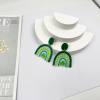 St. Patrick's Day Earrings for Women,Irish Shamrock Acrylic Dangle Earrings, Green Hat Clover Horseshoe Drop Earrings for Irish Festival