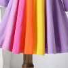 Girls Long Sleeve Rainbow Embroidered Dress