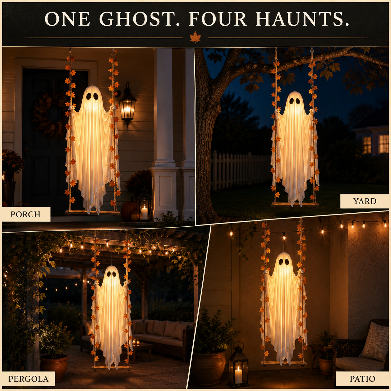 Halloween Hanging Swing Ghost