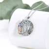 Tree of Life Sister on the Swing Cry-stal Pendant Necklace