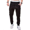 Solid Color Side Pocket Lace-Up Casual Trousers