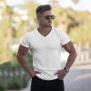 Men's Solid V-Neck T-Shirt