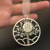 Tree of life decoration in silver tone