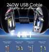 ⚡4-in-1 USB Charging Cable mFish fast charging