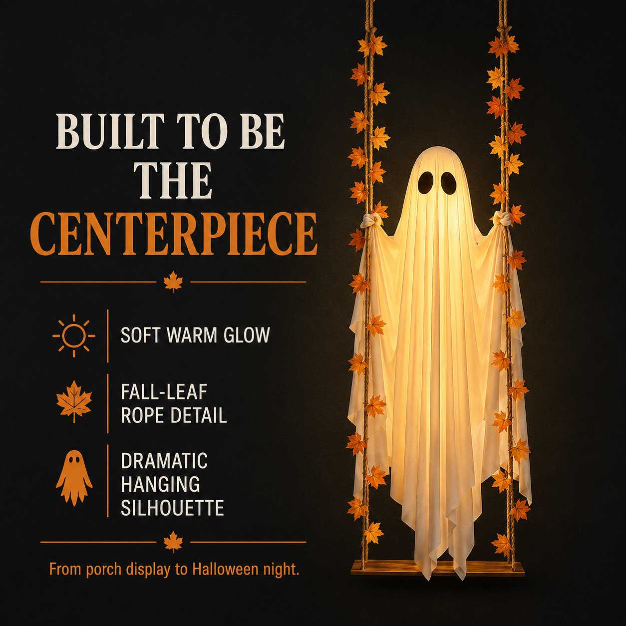 Halloween Hanging Swing Ghost