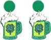 St. Patrick's Day Earrings for Women,Irish Shamrock Acrylic Dangle Earrings, Green Hat Clover Horseshoe Drop Earrings for Irish Festival