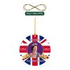 Queen Elizabeth Wooden pendant