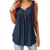 Comfy Loose Button Sleeveless Tank Top For Women (buy 2 free shipping)