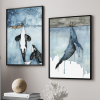 Orca Painting, Watercolor Painting, Whale Painting, Orca and Girl, Killer Whale, Whale Nursery111