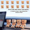 💖Handmade Charming Shaking Wooden Man Figurine with 12PCS Magnetic Expressions